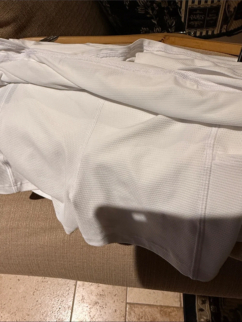 Athleta Girl Swing Skort White Tiered Skirt w/Bike Shorts  Sz L/12